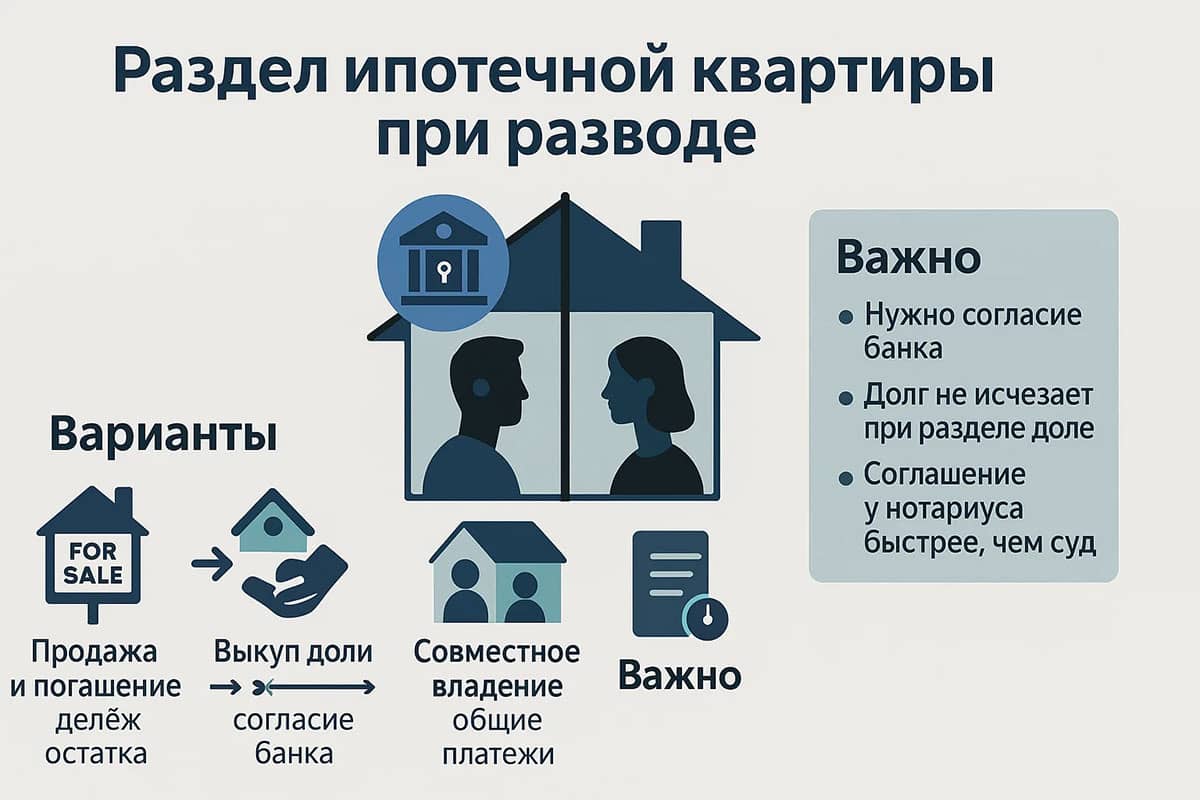 Раздел ипотечной квартиры